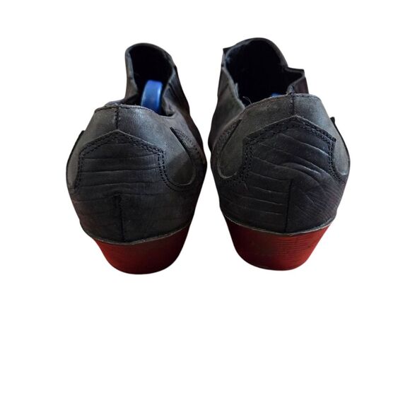 Click Vintage 90s Leather Westetn Ankle Boots Booties Size 10 10m - Picture 5 of 11